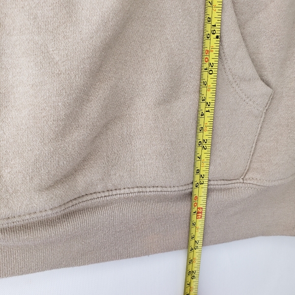 Disney Winnie the Pooh Hoodie Embroider Sweatshirt Medium Knitted Face Tan Sand - Picture 13 of 13